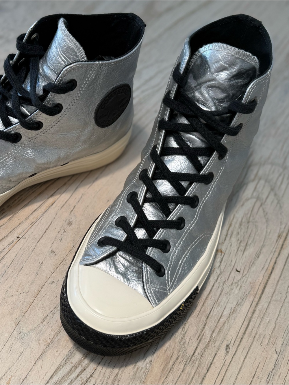 Men’s Converse Chuck 70 High Silver size 12 - Picture 4 of 16